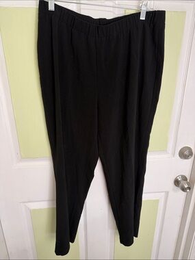 Kim Rogers Black Straight-Leg Pull-On Pants